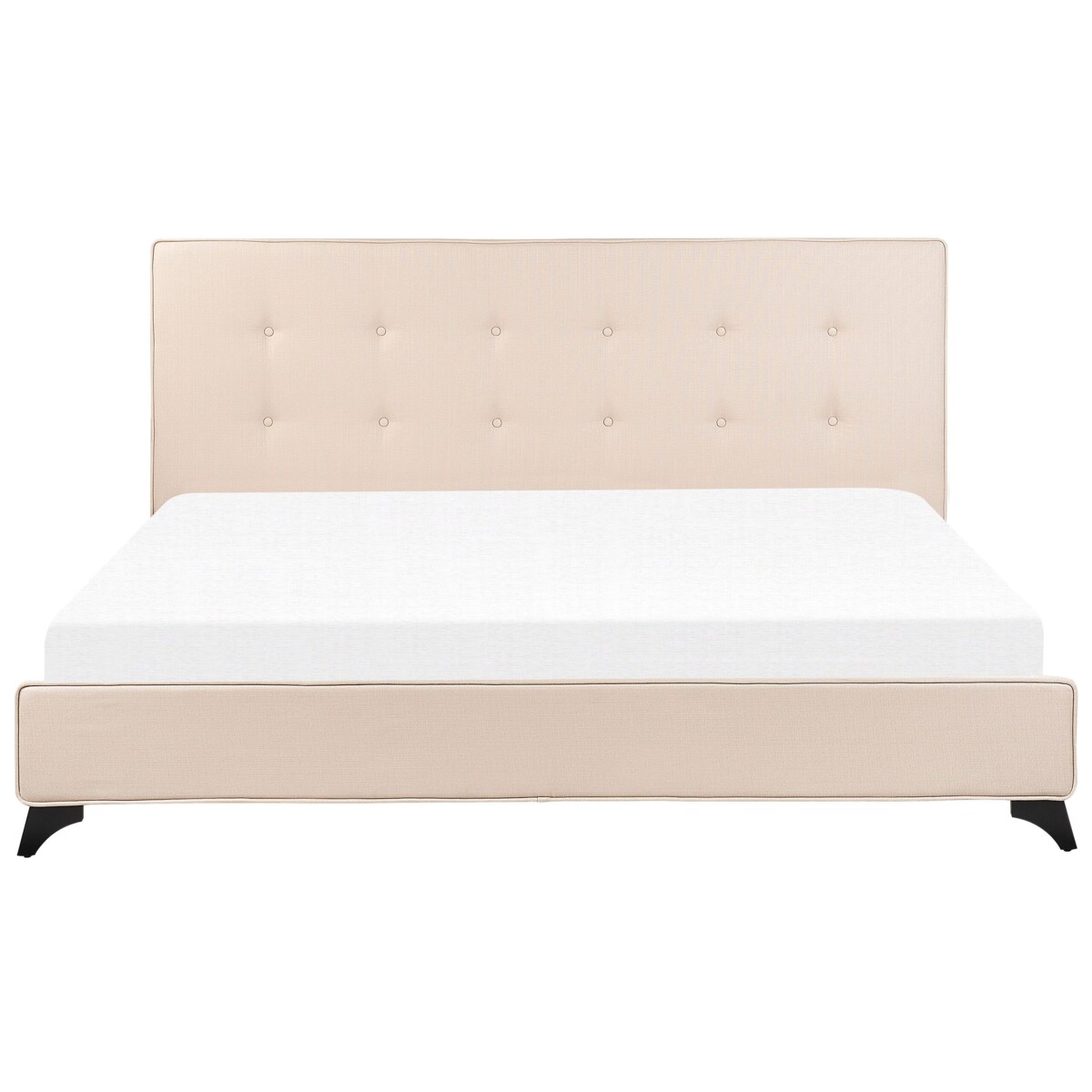 Łóżko tapicerowane 180 x 200 cm beżowe AMBASSADOR