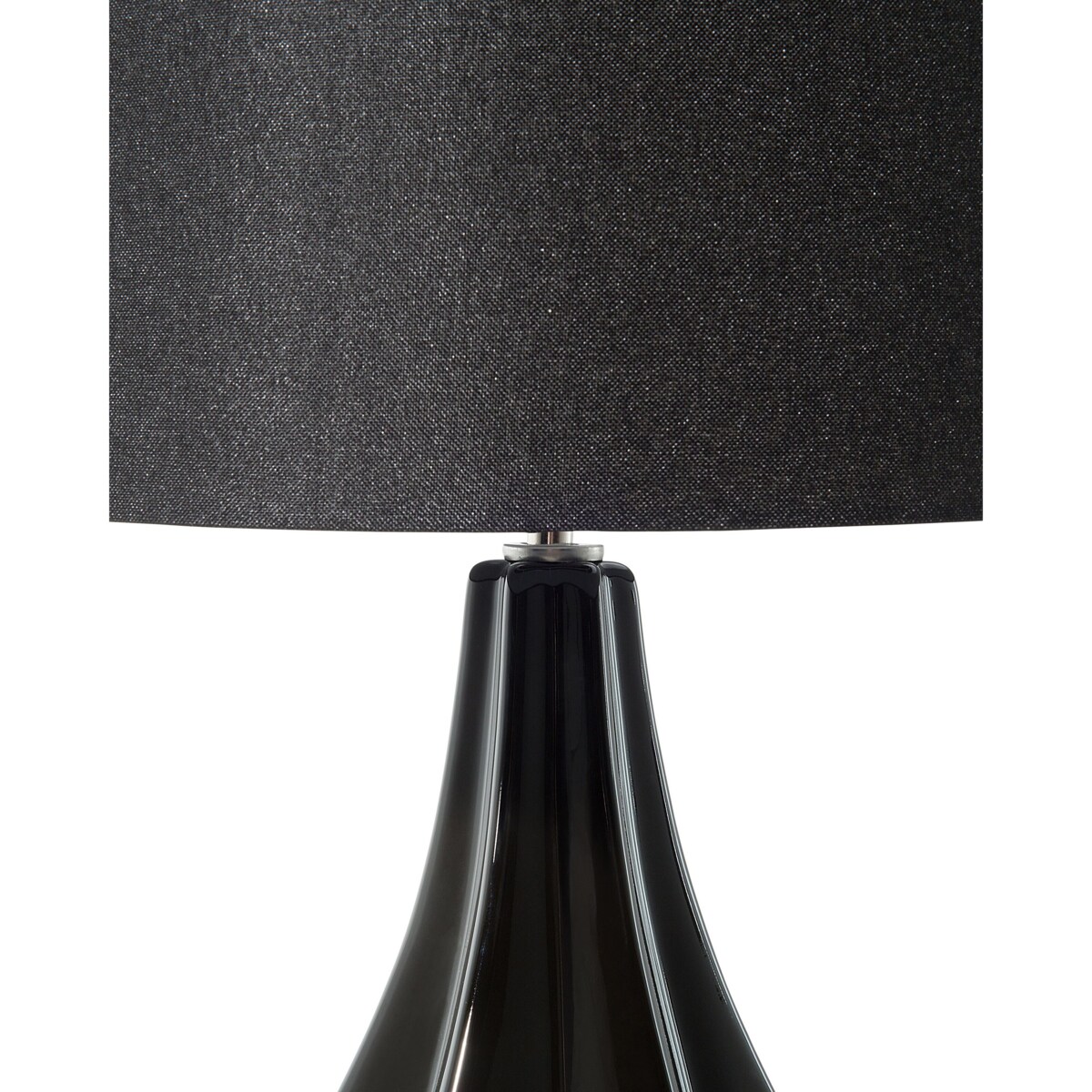 Lampka nocna porcelanowa czarna SANTEE