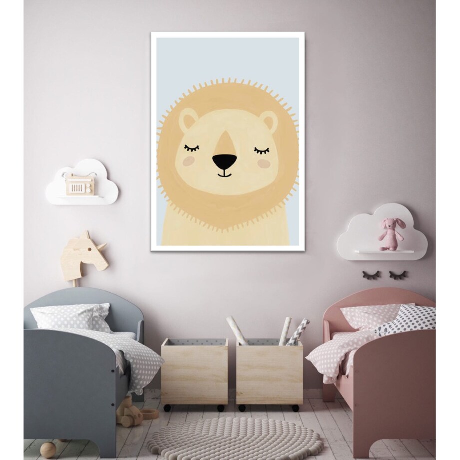 Poster Story, Plakat, Obraz - Uroczy Lew, wymiary 21 x 30 cm