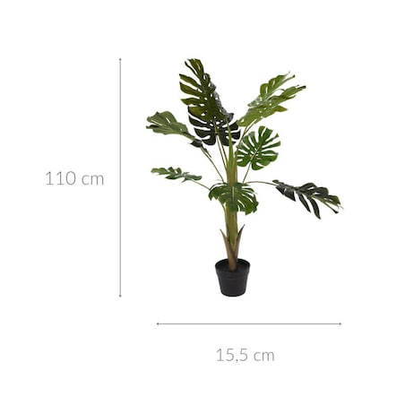 Sztuczna roślina doniczkowa MONSTERA, wysoka, 110 cm