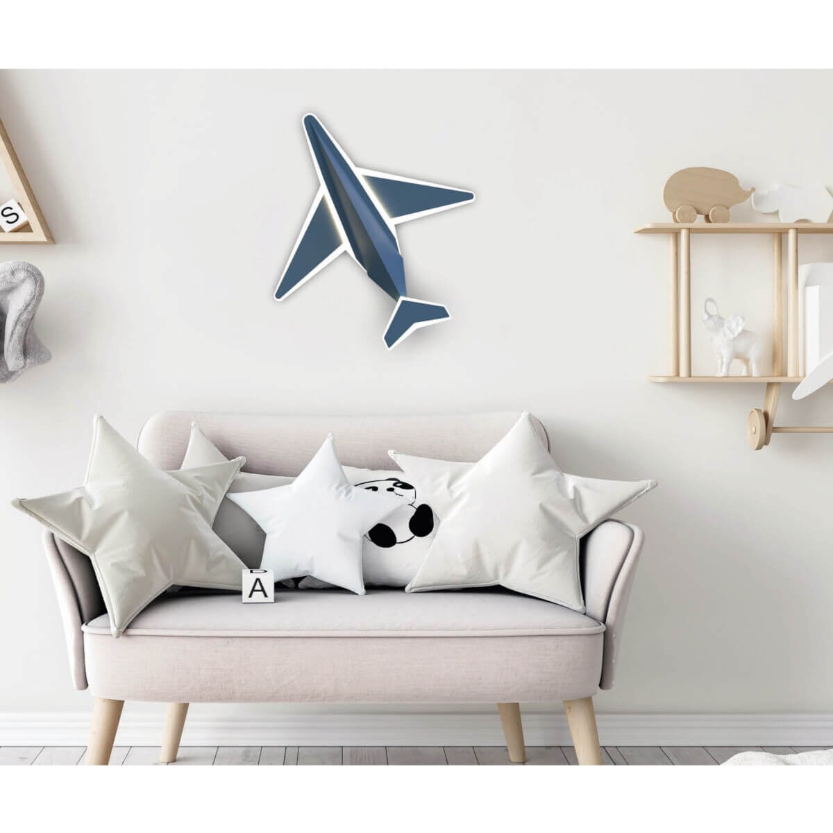 Kinkiet dziecięcy Sky MX3140-1-3XCT Zumaline samolot LED 24W 3000K niebieski