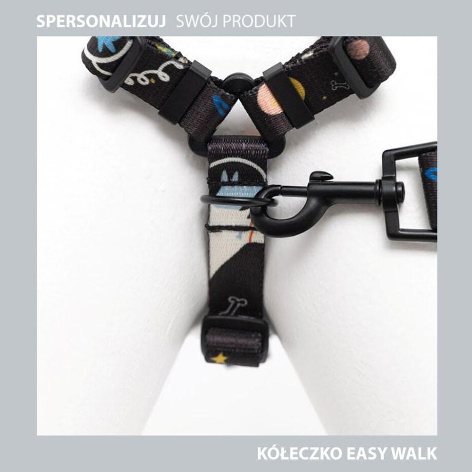 Szelki dla psa lub kota typu guard "Psychodelia" - Szerokość taśmy: 15mm, Rozmiar: XXS