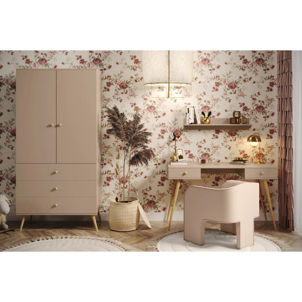 Szafa LEBEL z szufladami 3SZ 100cm macchiato