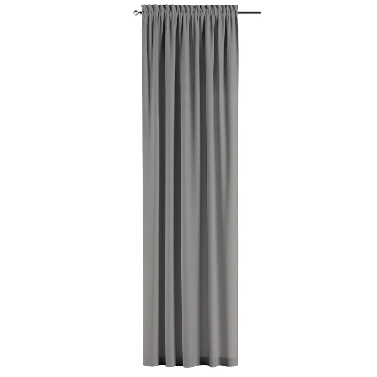 Zasłona na kanale z grzywką 1 szt. 130x245 szary