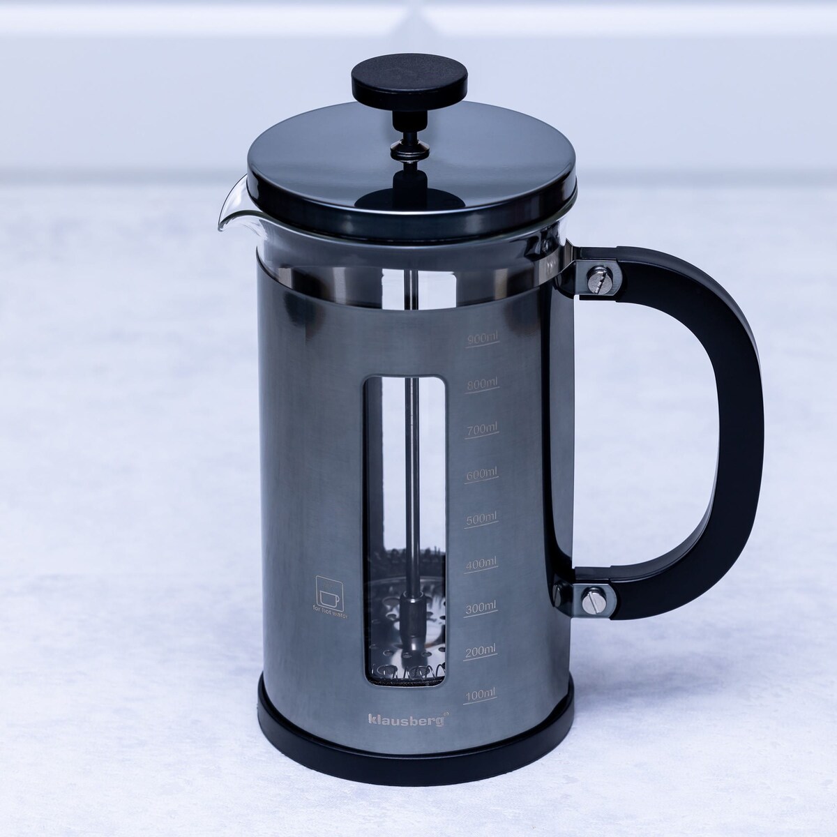 Zaparzacz do kawy i herbaty 1.0L French Press szary KLAUSBERG