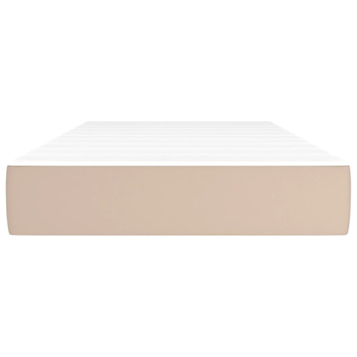 vidaXL Materac kieszeniowy, cappuccino, 100x200x20 cm, sztuczna skóra