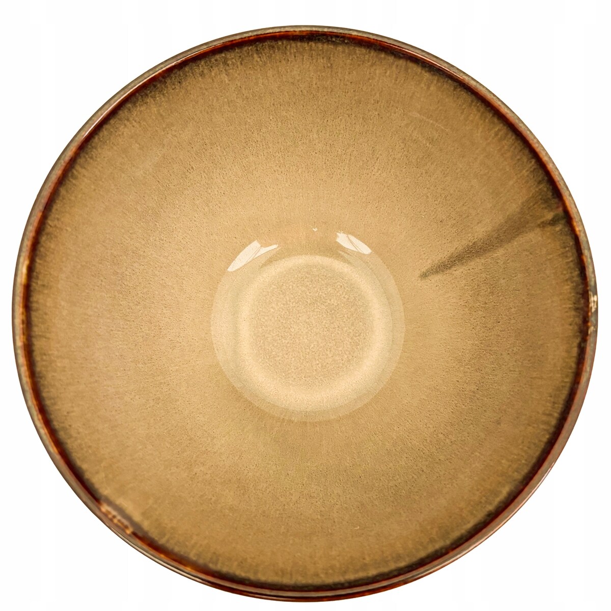 MISKA OBIADOWA BULIONÓWKA 500ml CERAMICZNA NUGAT BRĄZOWA OKRĄGŁA SALATERKA