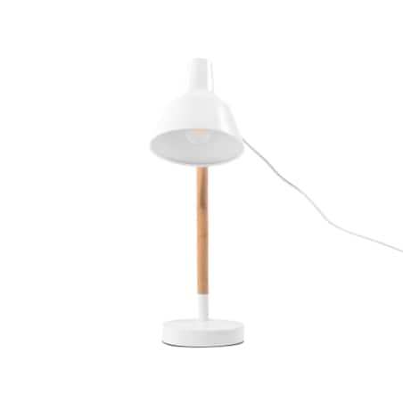 Lampa biurkowa regulowana metalowa biała ALDAN