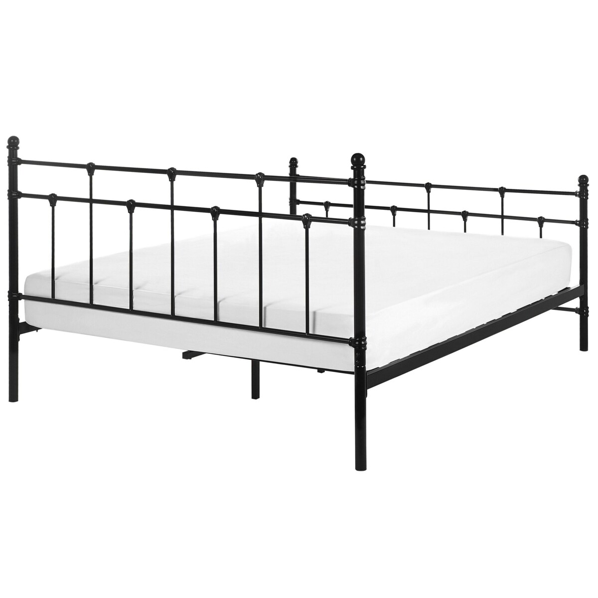 Łóżko metalowe 140 x 200 cm czarne LYNX