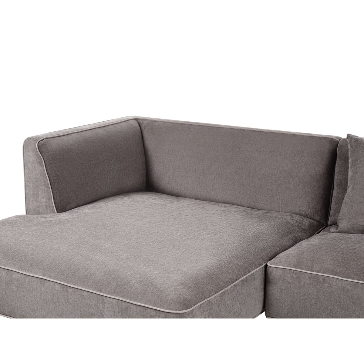 Narożnik dla 3 osób SATER Szenil Beżowoszary Prawostronny