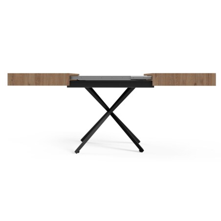 Ławostół Nowoczesny SIENNA, nogi X - Truffle Brown davos Oak