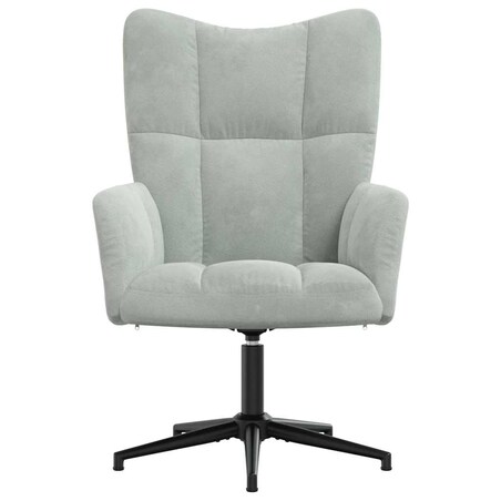 vidaXL Fotel, jasnoszary, obity aksamitem