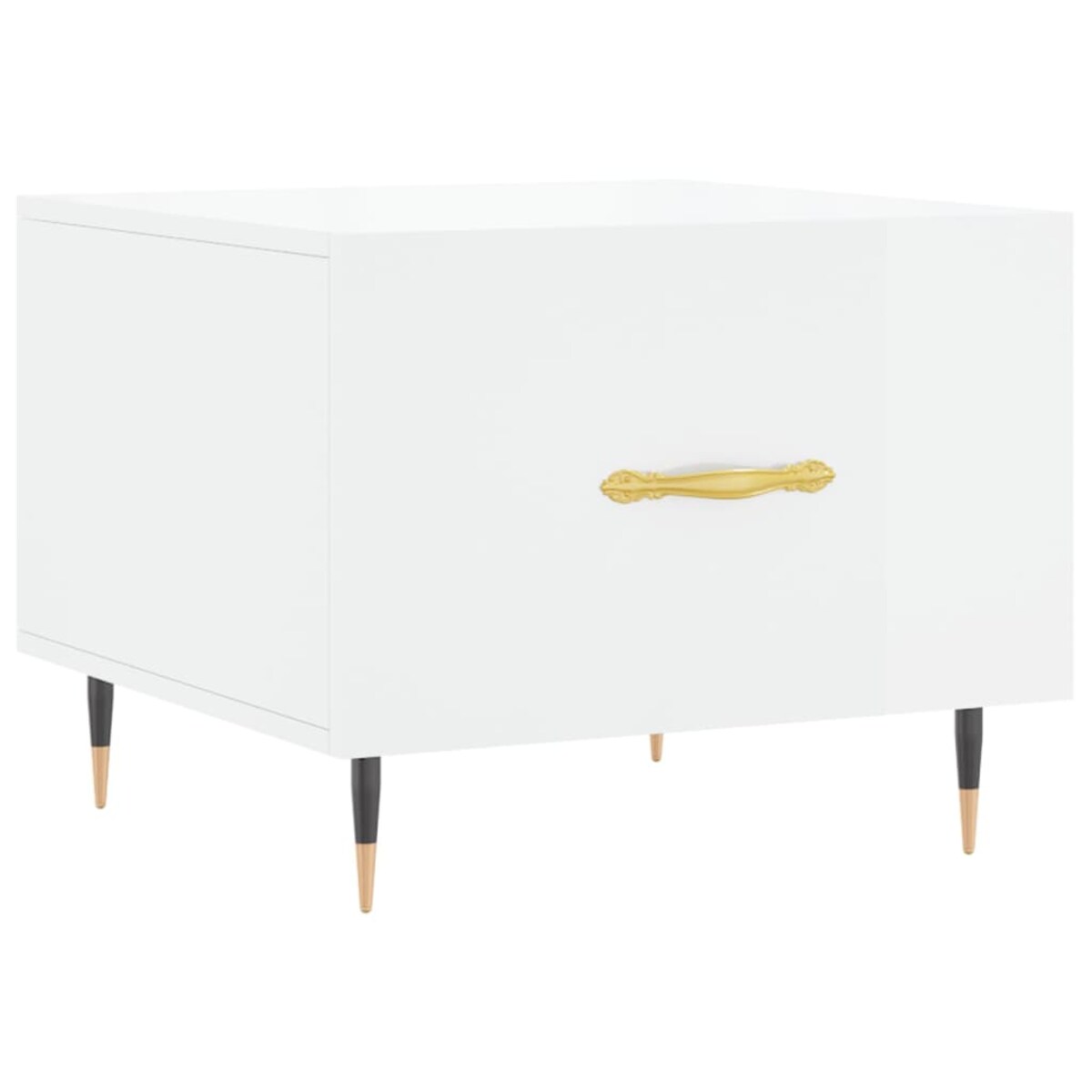 vidaXL Stolik kawowy, biały o wysokim połysku, 50x50x40 cm