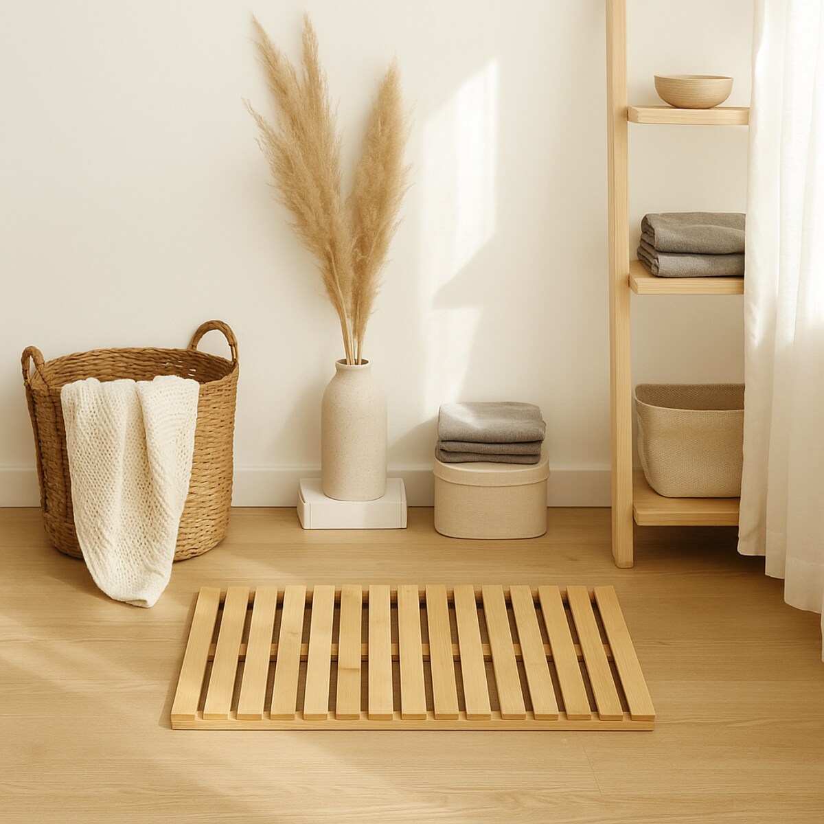 Podest łazienkowy z bambusa SANNO, 60 x 40 cm