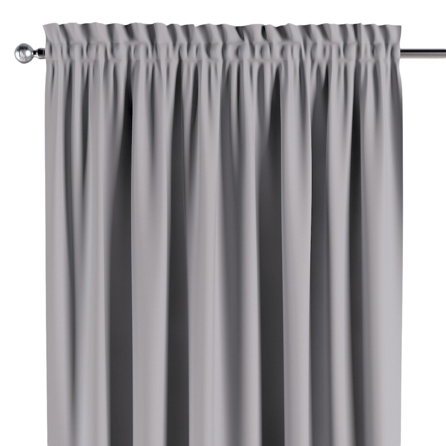 Zasłona na kanale z grzywką 1 szt. 130x260 ciepły szary