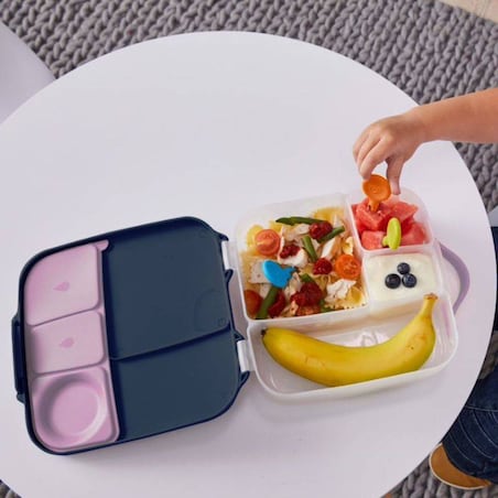 Lunchbox dla dzieci i dorosłych - śniadaniówka z przegródkami i wkładem chłodzącym Indigo Rose, b.box