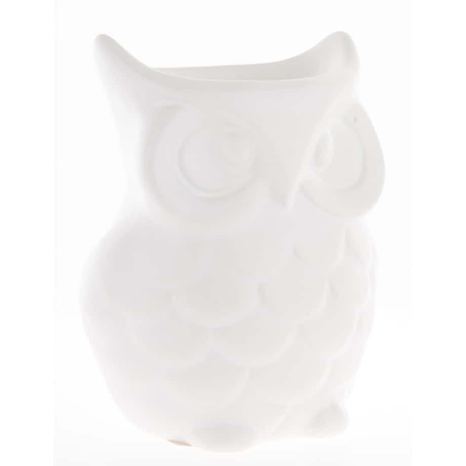 Kominek zapachowy ceramiczny 12x9x7 cm AROMA biała sowa
