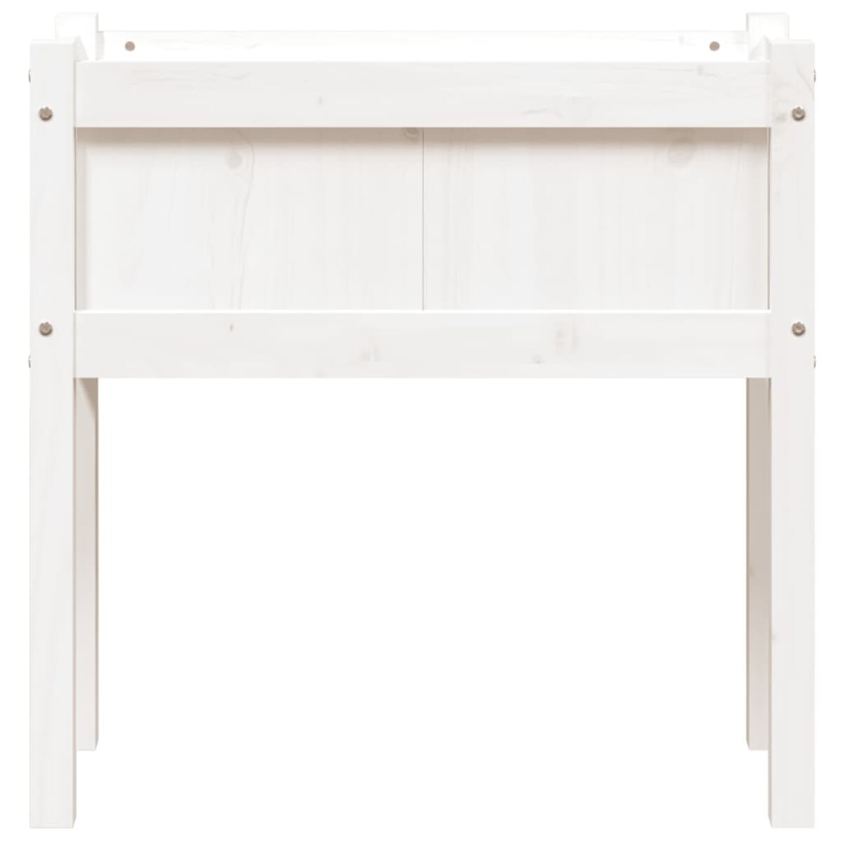 vidaXL Donica ogrodowa na nogach, biała, 70x31x70 cm, drewno sosnowe