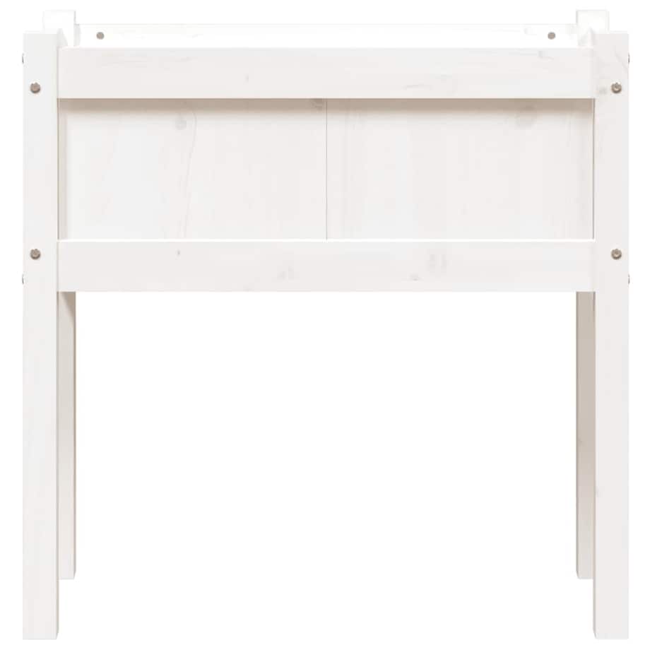 vidaXL Donica ogrodowa na nogach, biała, 70x31x70 cm, drewno sosnowe