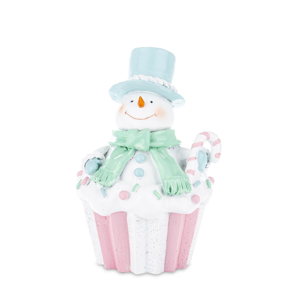 Dekoracja bałwanek na muffince 15x10x9 cm PUPAZZO DI NEVE