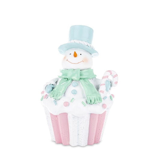 Dekoracja bałwanek na muffince 15x10x9 cm PUPAZZO DI NEVE