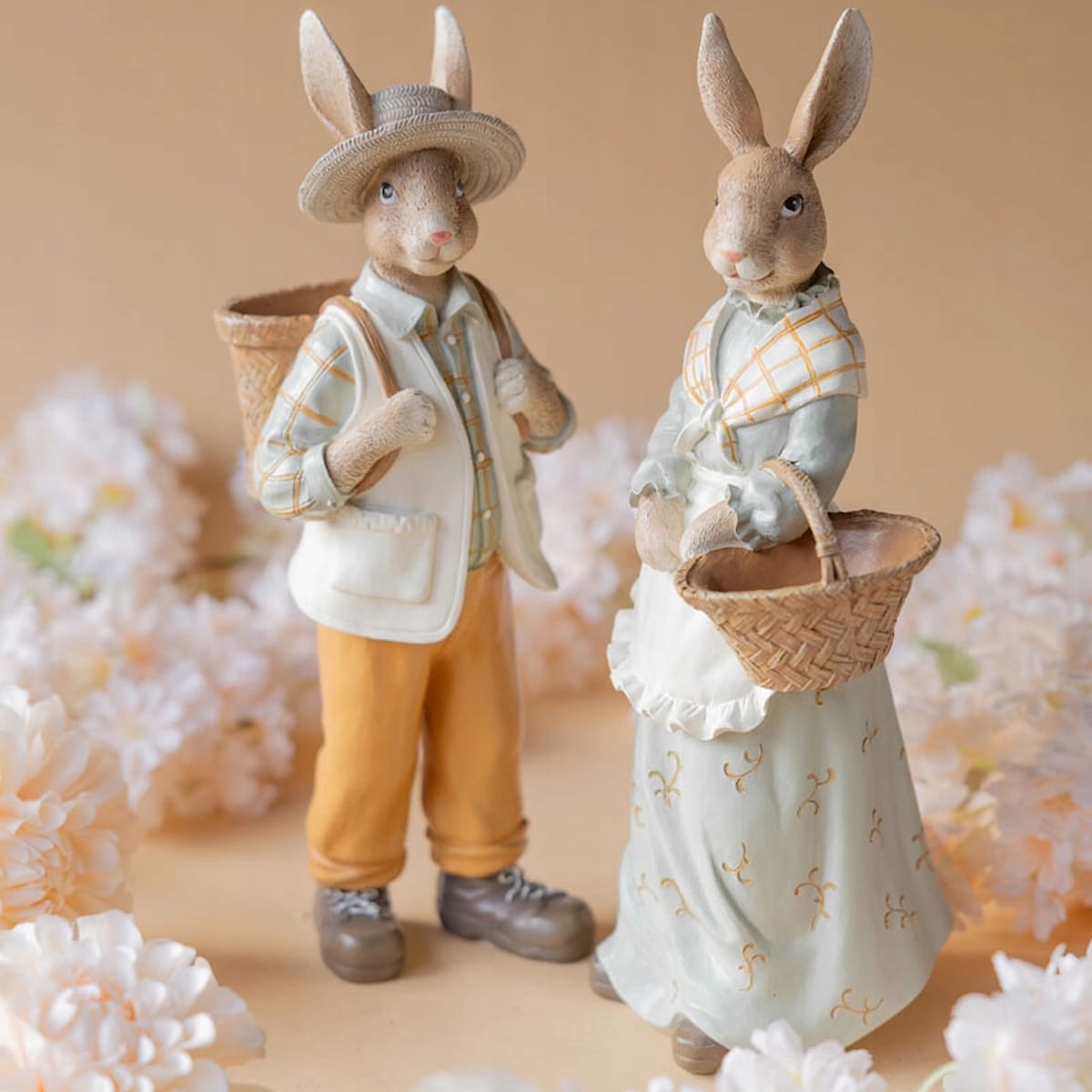 ZAJĄC WIELKANOCNY 30cm ZAJĄCZEK FIGURKA WIELKANOCNA NA WIELKANOC 2 szt.