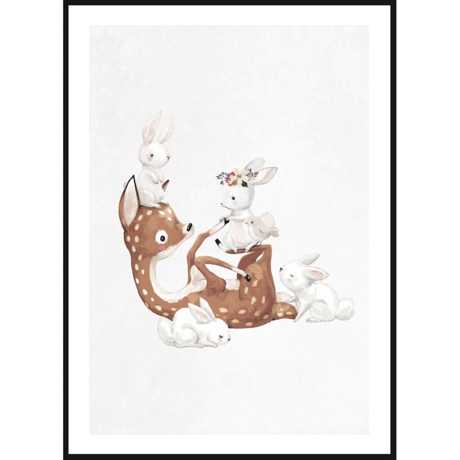 Poster Story, Plakat, Obraz - Sarenka z Zajączkami, wymiary 42 x 60 cm