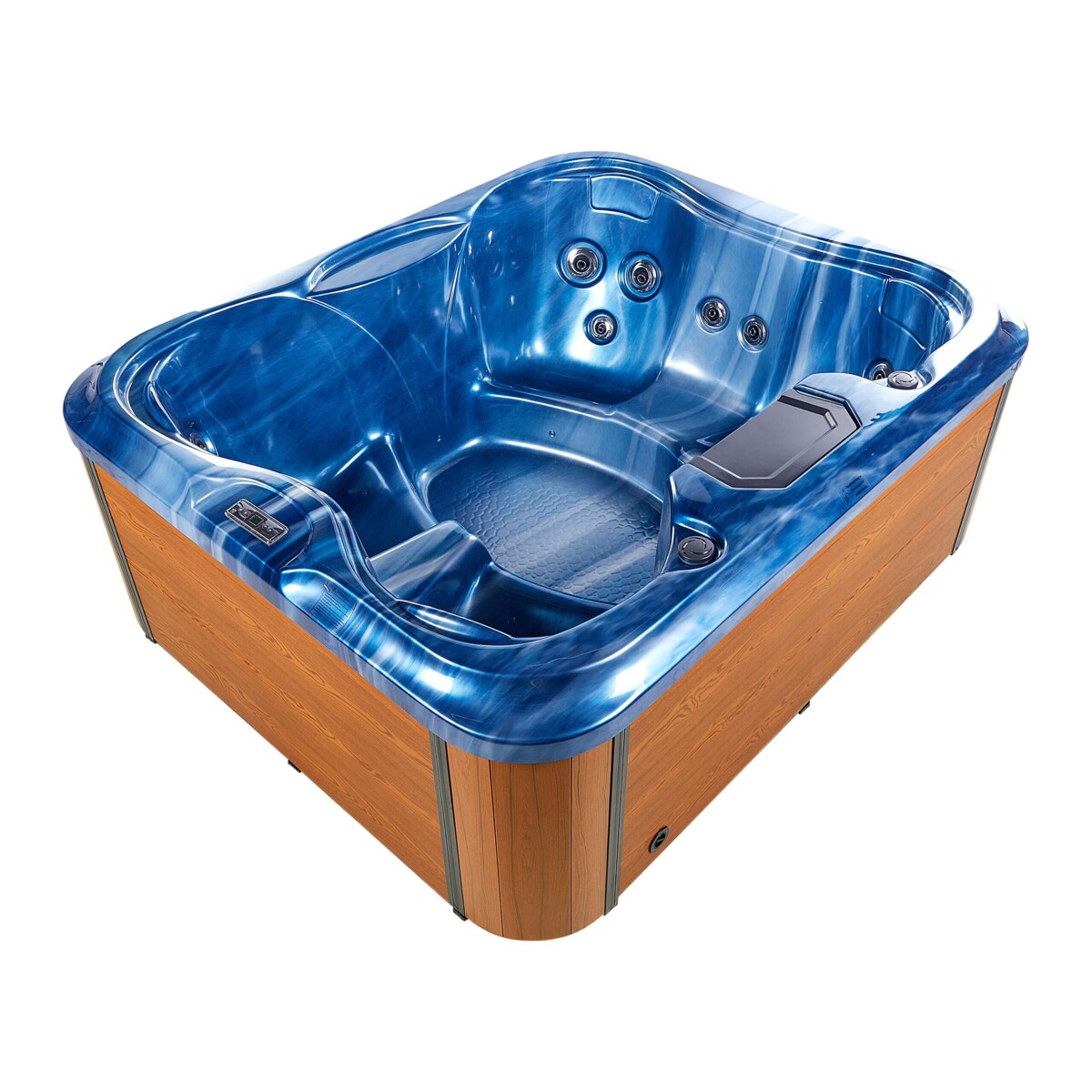 Wanna ogrodowa z hydromasażem niebieska ARCELIA