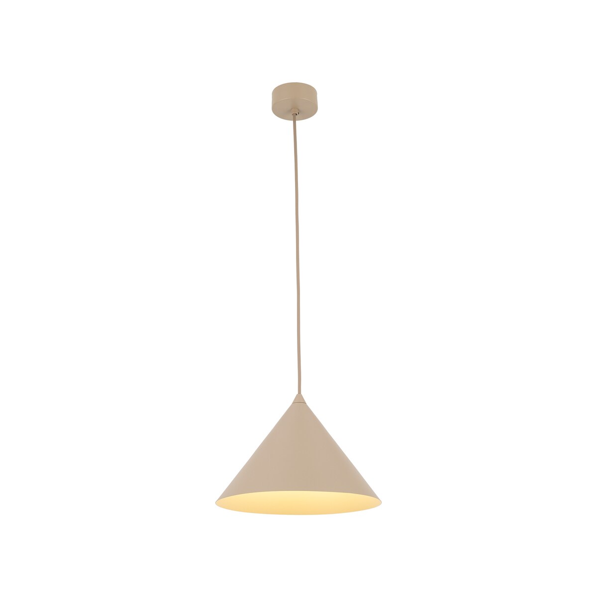 Lampa wisząca TK Lighting CONO SABIA M 10620 beżowa 25 cm E27 regulowana do 160 cm, nowoczesna do salonu i kuchni