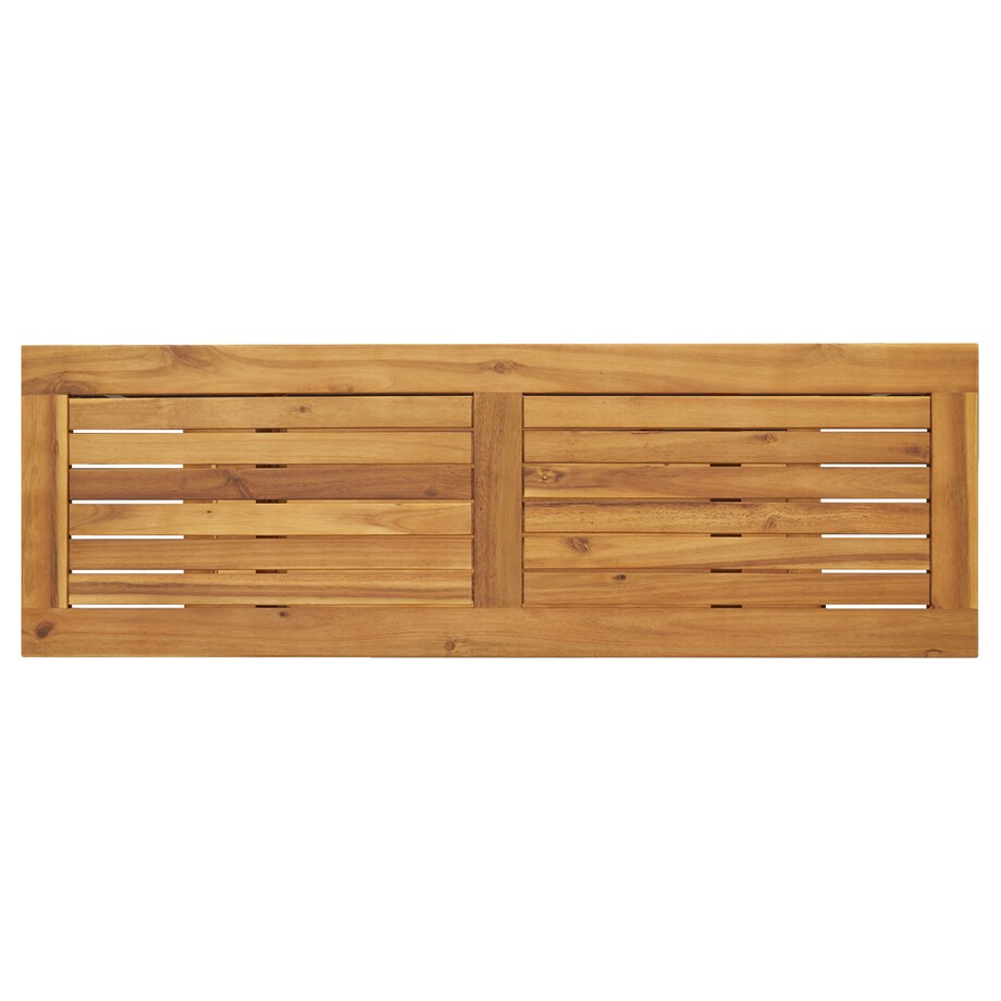 vidaXL Stół ogrodowy Naturalny i Szary 35x110x75 cm z litego drewna i stali