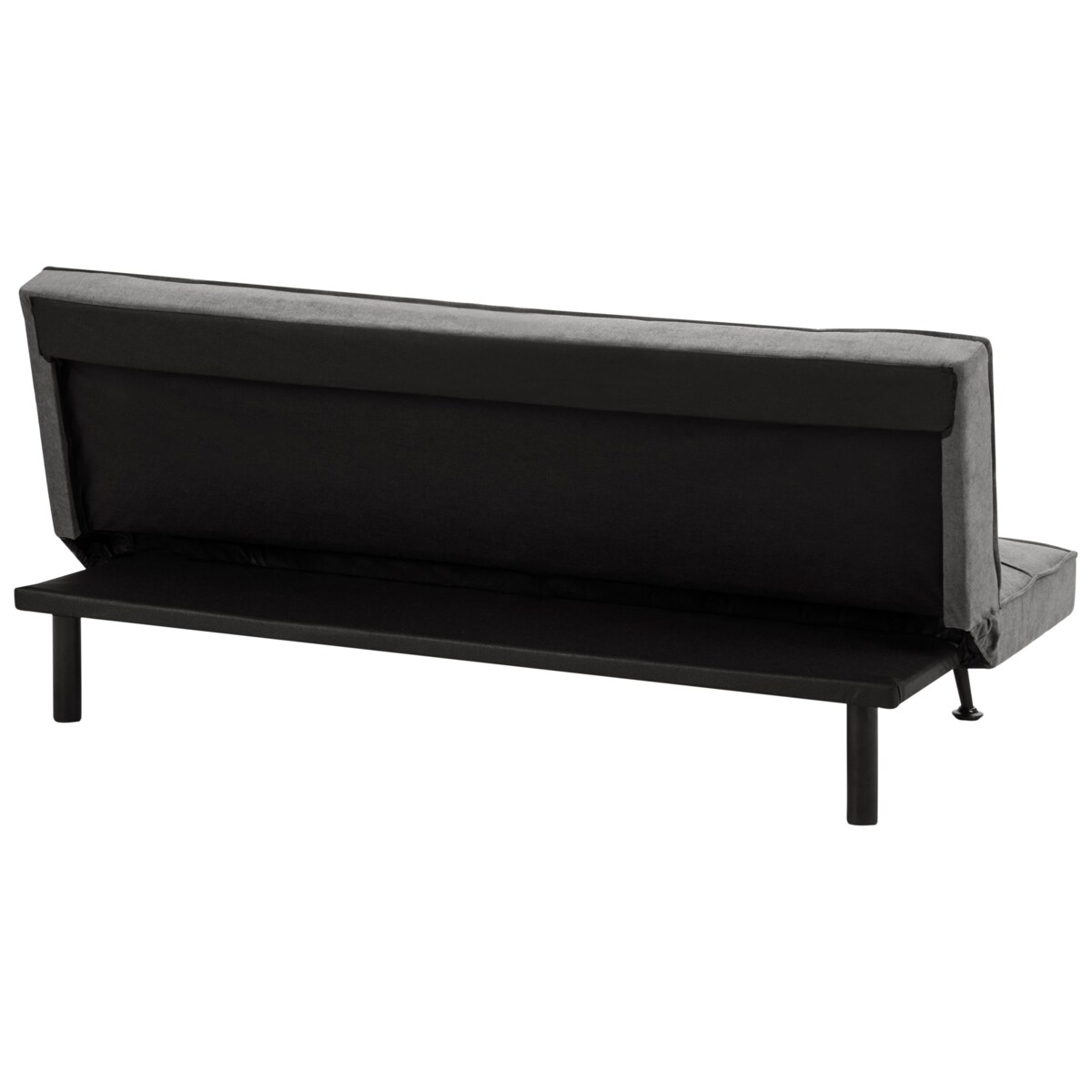 Sofa rozkładana HASLE Ciemnoszary Tkanina