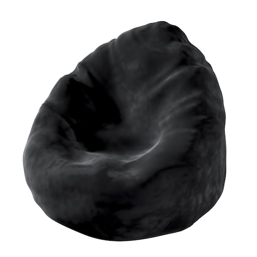 Worek do siedzenia Bowli, głęboka czerń, Ø60 x 105 cm, Posh Velvet