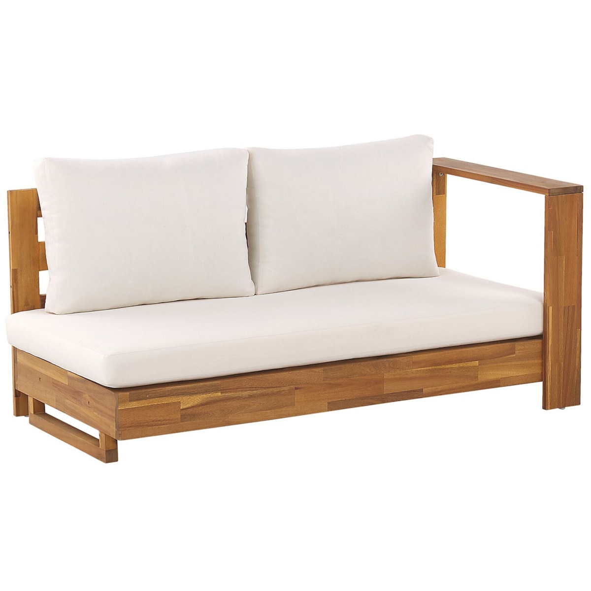 Zestaw ogrodowy drewno akacjowe 5-osobowy złamana biel MARETTIMO