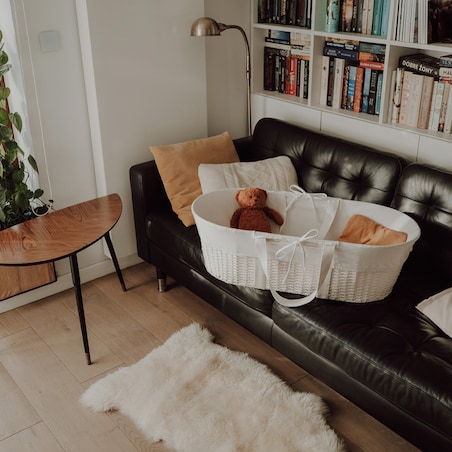 Pokrowiec na kosz Mojżesza - biały