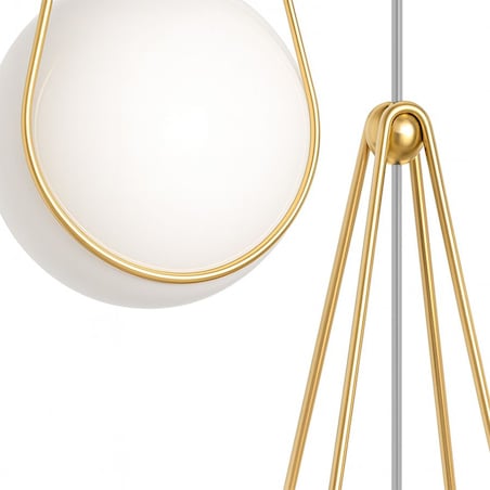 Lampa Sufitowa Wisząca App1793-1Cp Biały, Szkło