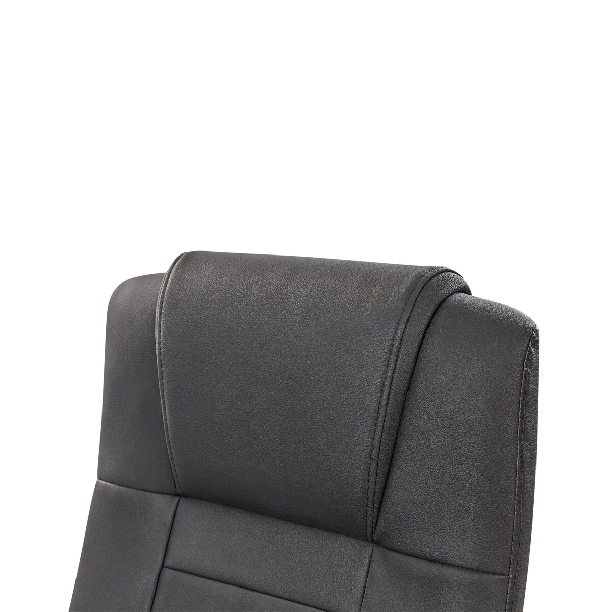 Fotel biurowy regulowany z funkcją masażu skórzany czarny DIAMOND