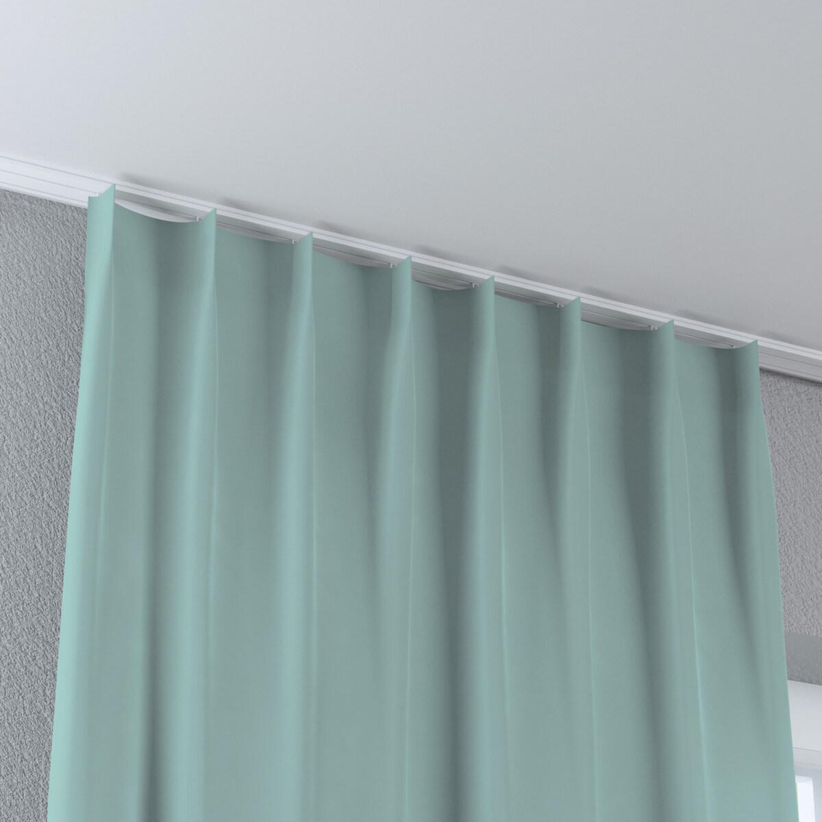 Zasłona na haczykach flex pojedynczych 130x260 jasny turkus