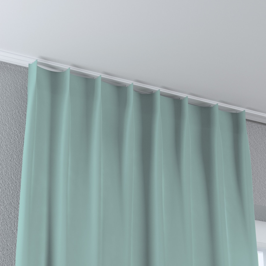 Zasłona na haczykach flex pojedynczych 130x260 jasny turkus