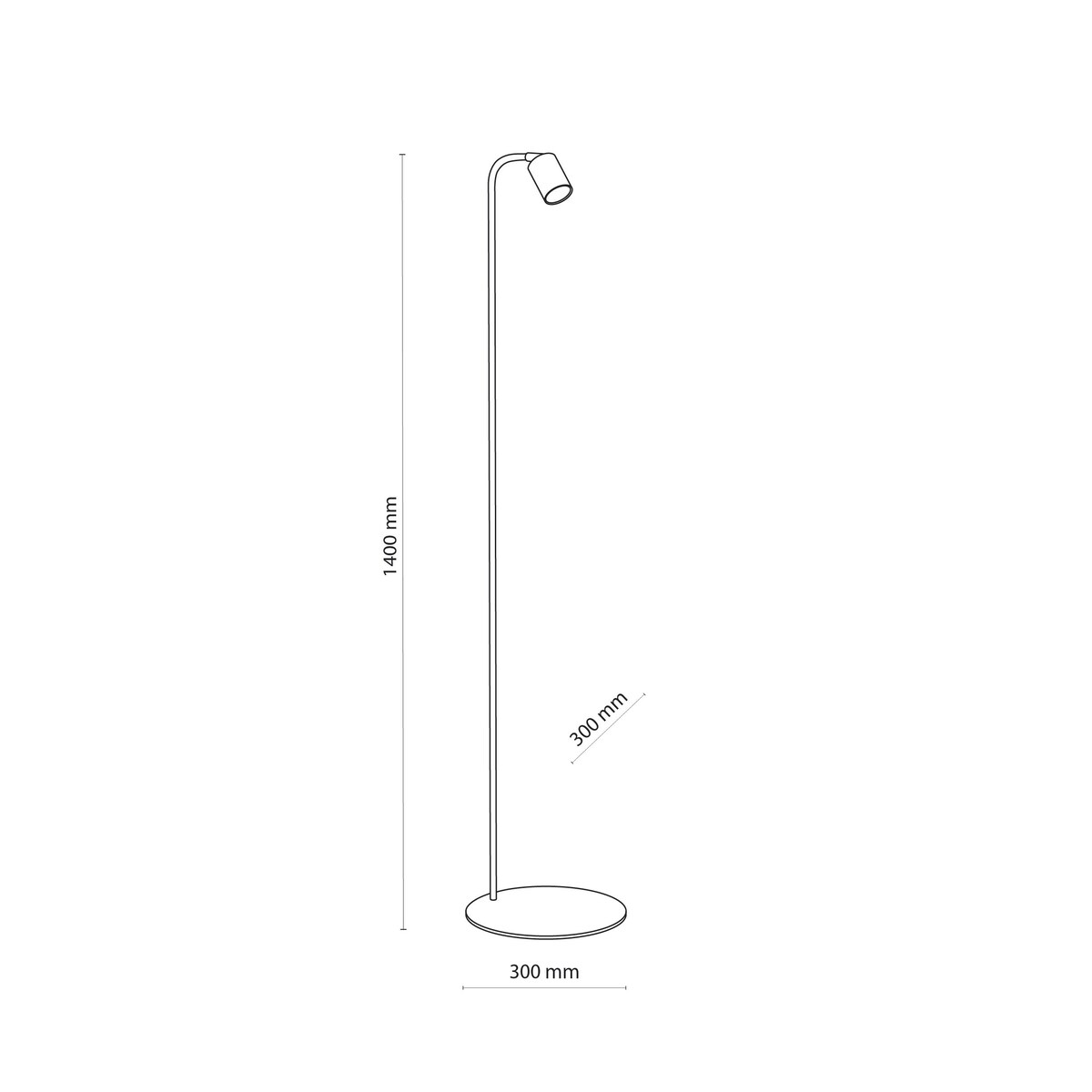 Lampa podłogowa TK Lighting NEX WHITE 16191 biała loft GU10 140 cm do salonu i sypialni