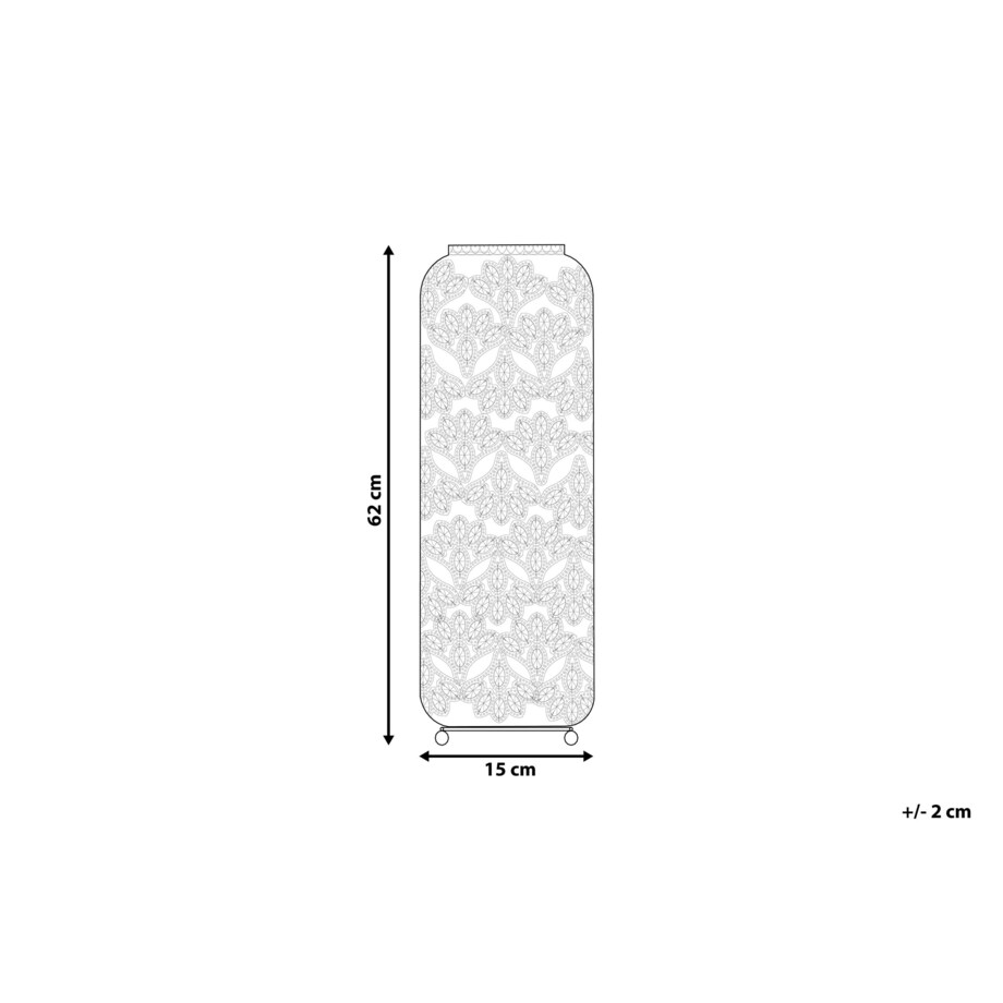 Lampa podłogowa metalowa srebrna VOLTA