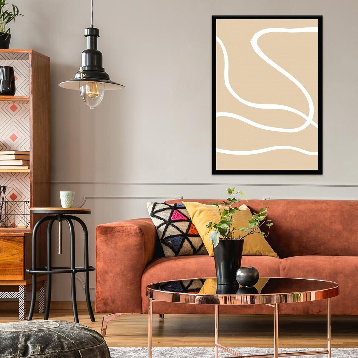 Poster Story, Plakat, Obraz - Beżowe Linie No4, wymiary 50 x 70 cm