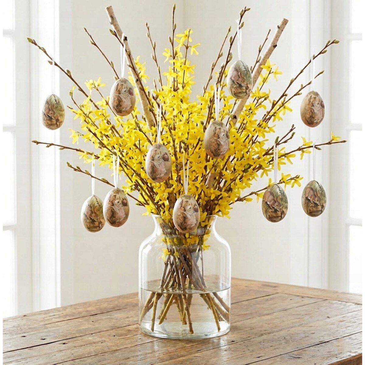 ZAWIESZKA DEKORACJA NA WIELKANOC JAJKO JAJO 2 szt NA DRZEWKO DRZWI PREZENT