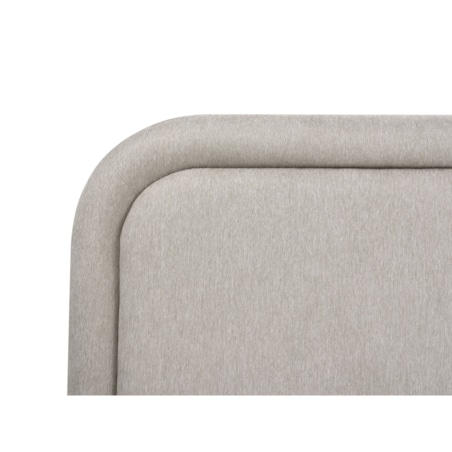 Łóżko Len syntetyczny LAVARDENS 180 x 200 cm Beżowoszary