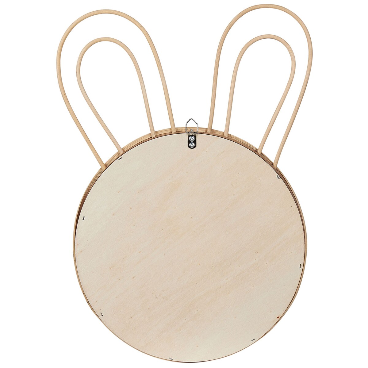 Rattanowe lustro ścienne królik ø 26 cm naturalne GOLONG