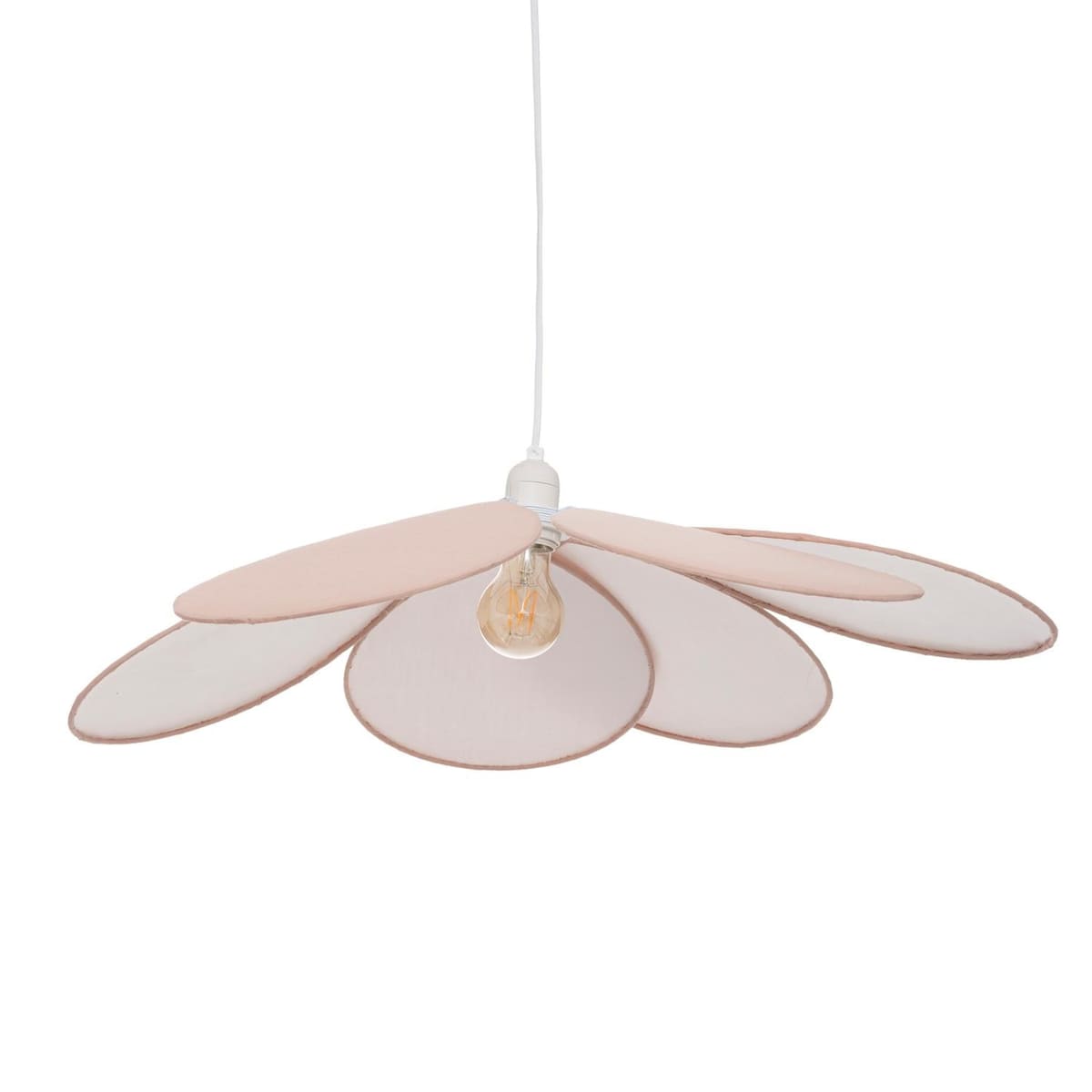 Lampa sufitowa kwiat Okai, różowa, 64 x 18 x 64 cm, tworzywo sztuczne