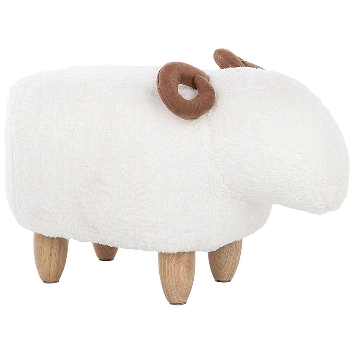 Pufa zwierzak LAMB Biały Baranek
