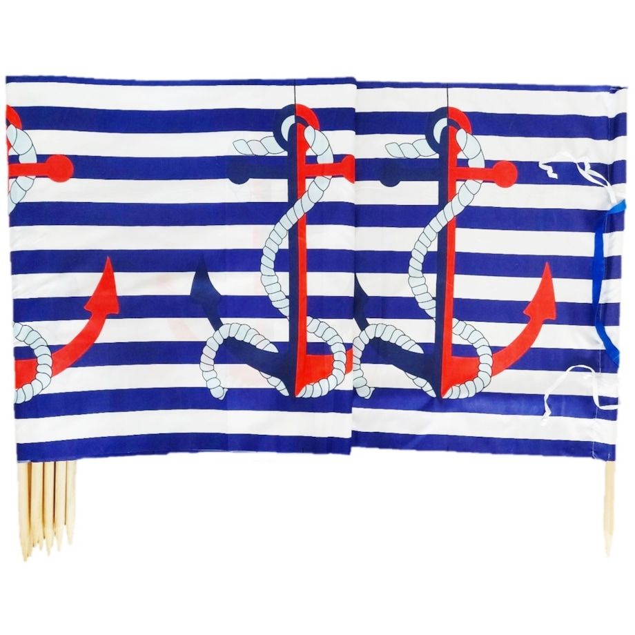 Parawan Plażowy Zasłona 8 M Na Plażę Składany Letni Kotwica W Paski