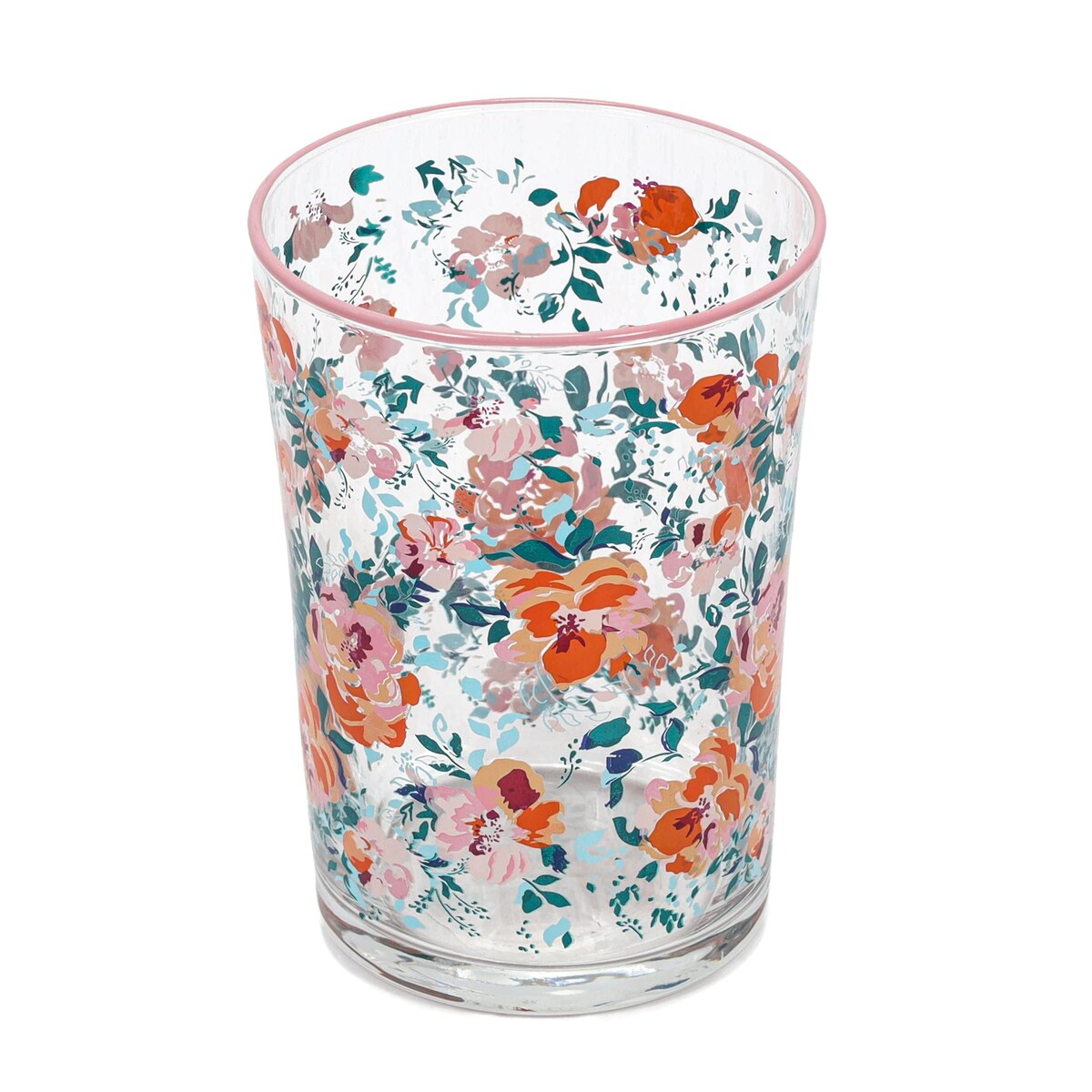 Duża szklanka w kwiatowy wzór, 510 ml