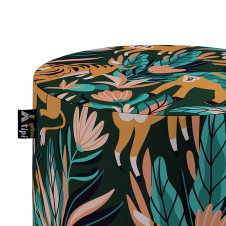 Puf Bobby, zielony, ø40, wys. 40 cm, Magic Collection