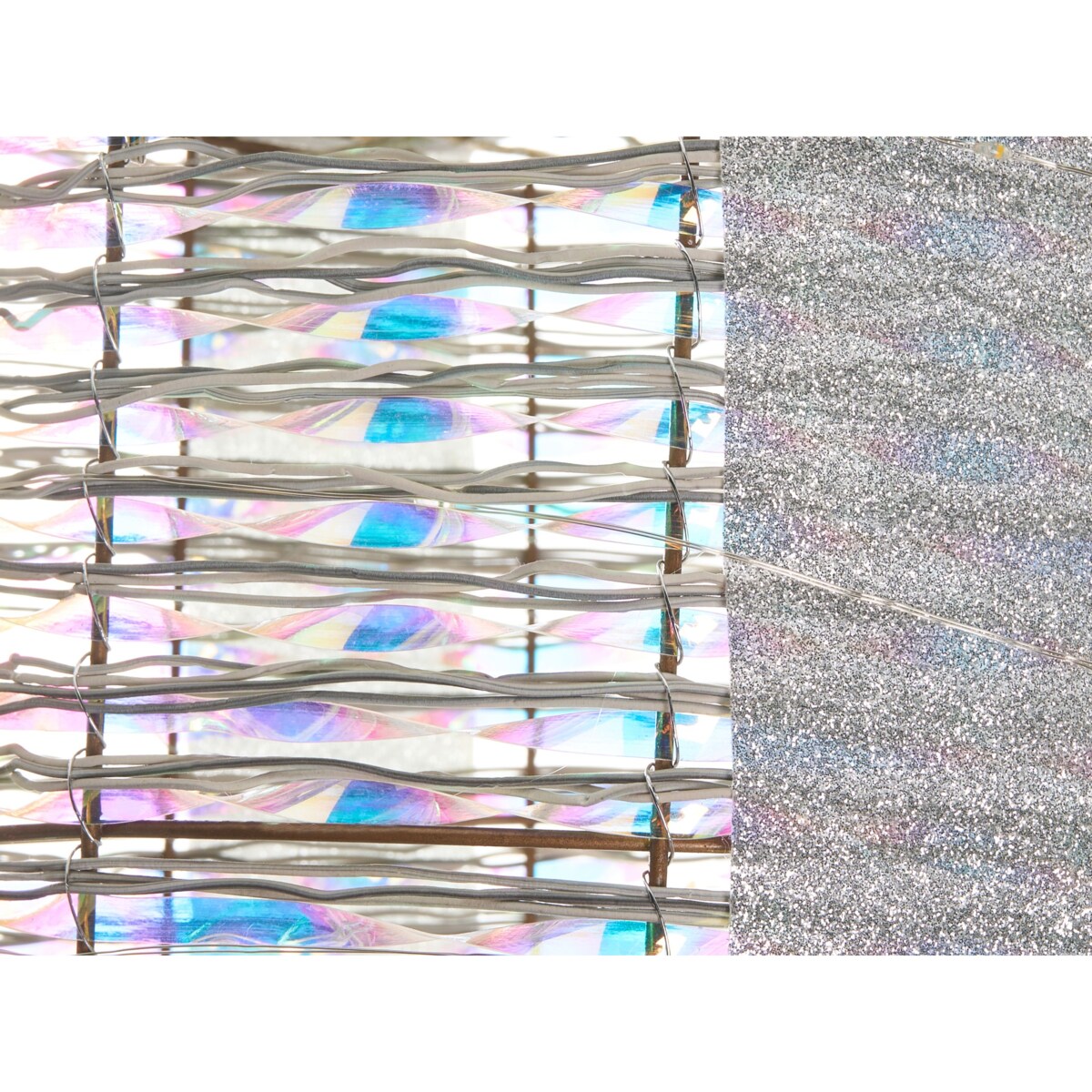 Zestaw 3 dekoracji świątecznych LED JULSO Prezenty świąteczne 20/25/30 cm Srebrny